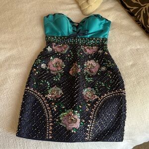 Rachel Allan beaded mini dress